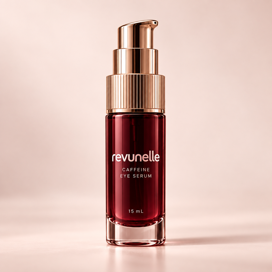 REVUNELLE Caffeine Eye Serum 15 mL — individual product packaging concept