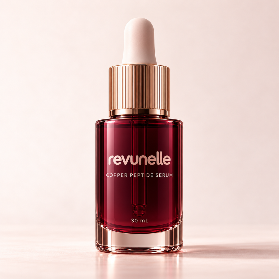 REVUNELLE Copper Peptide Serum 30 mL — individual product packaging concept