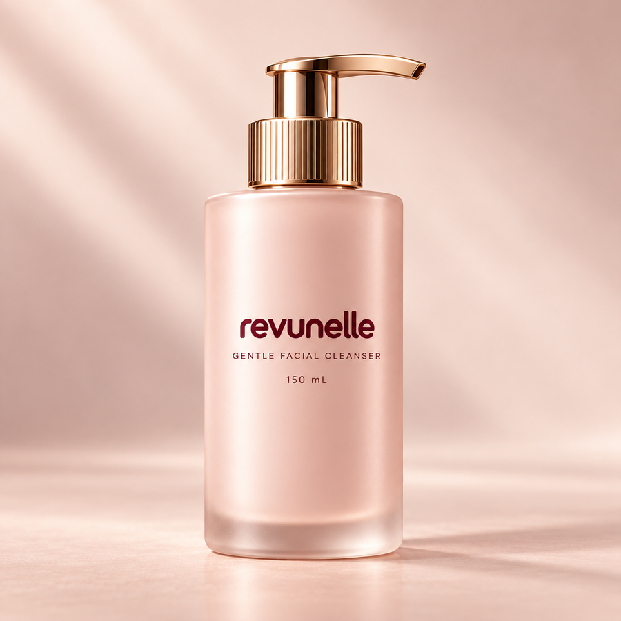 REVUNELLE Gentle Facial Cleanser 150 mL — individual product packaging concept