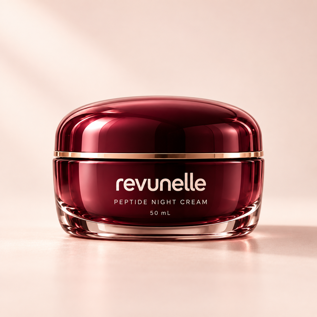 REVUNELLE Peptide Night Cream 50 mL — individual product packaging concept
