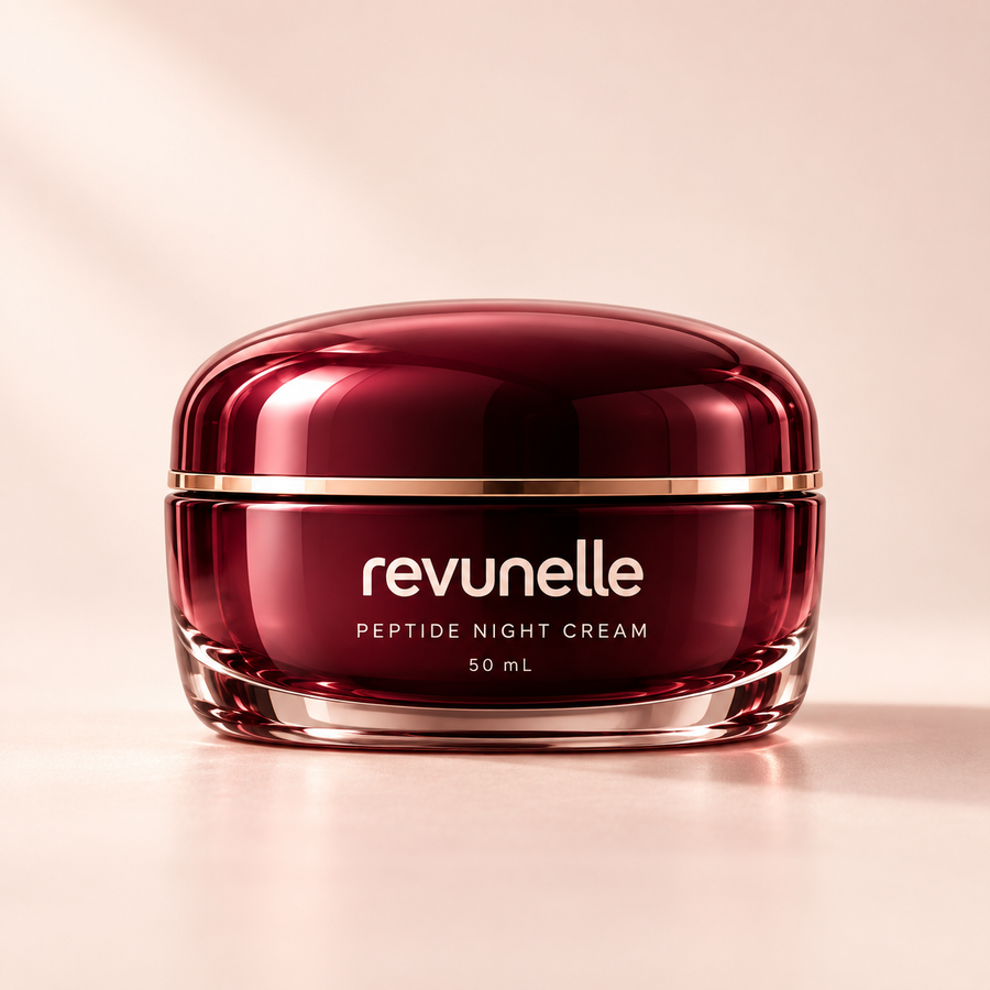 REVUNELLE Peptide Night Cream 50 mL — individual product packaging concept