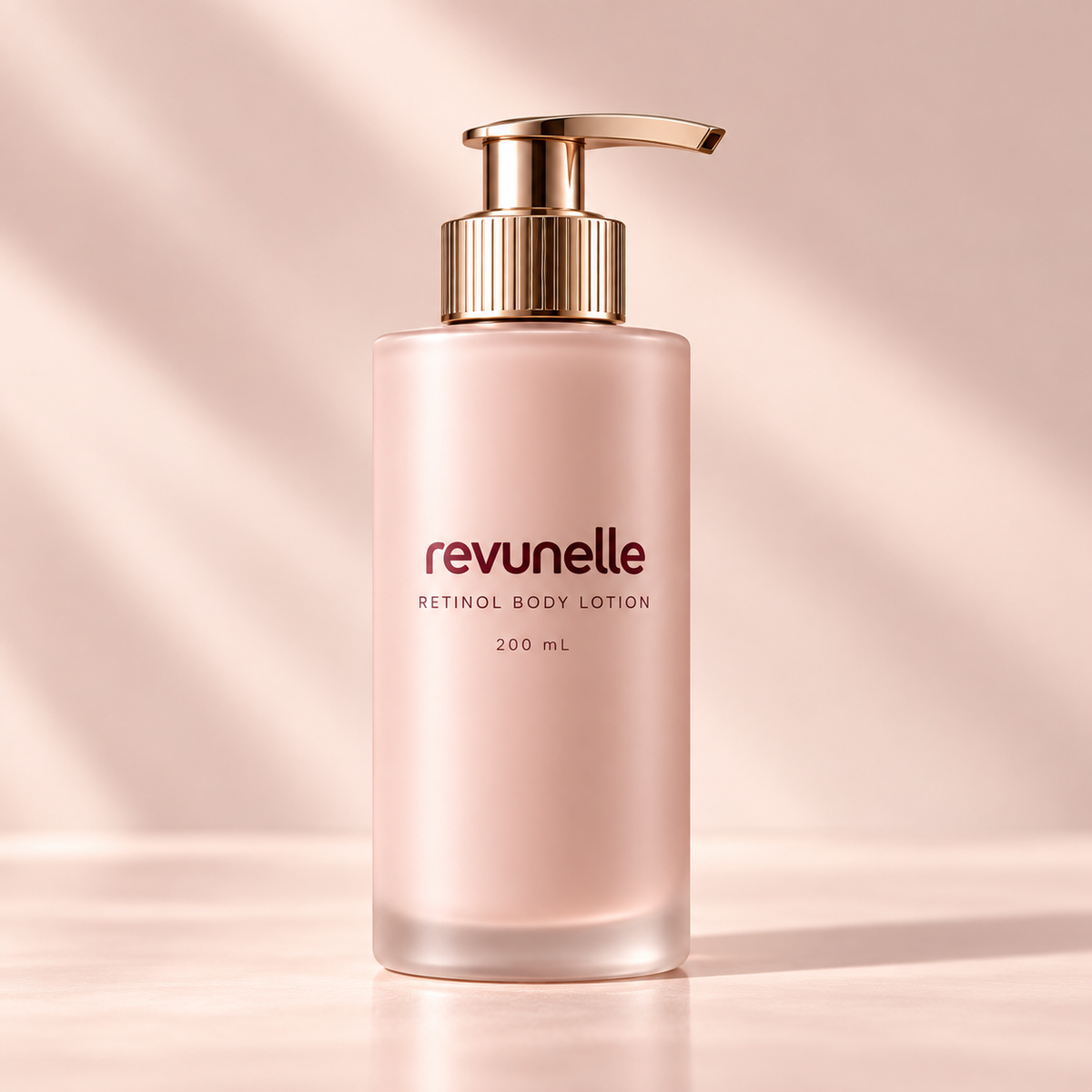REVUNELLE Retinol Body Lotion 200 mL — individual product packaging concept